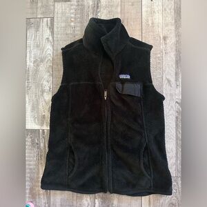 Patagonia fleece vest, black size medium